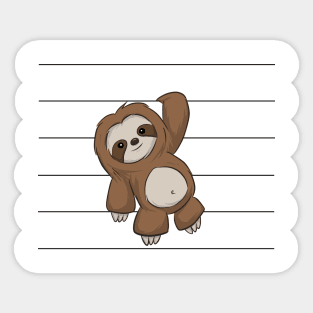 Slothy Hanging Chiller Cute Lazy Kawaii Baby Sloth Sticker